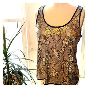 Gold sequin top